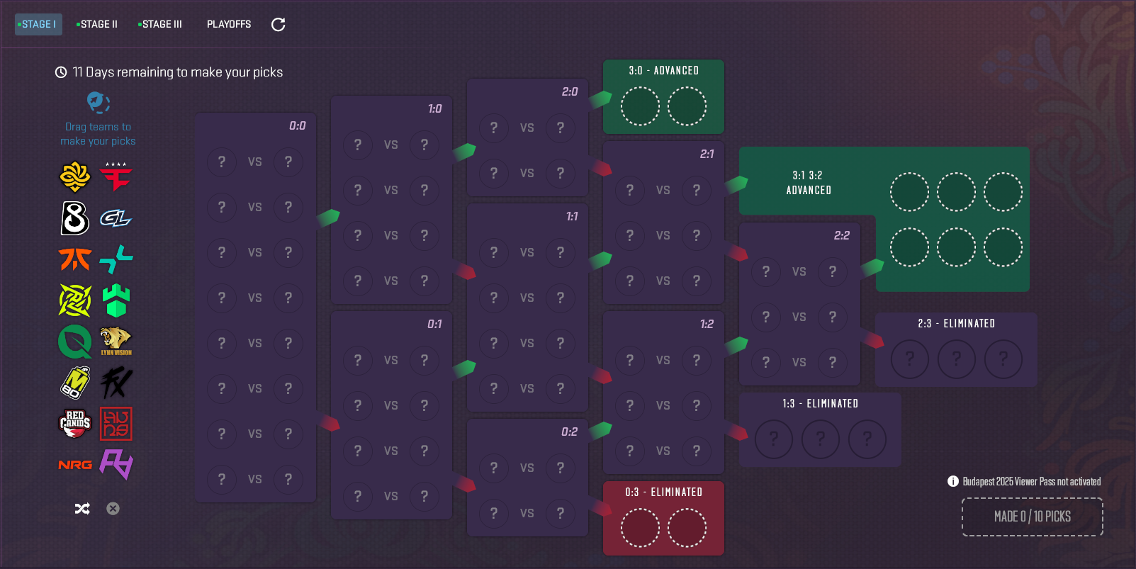 Pick’Em 预测挑战与观众通行证