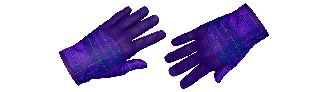 驾驶手套 蓝紫格子